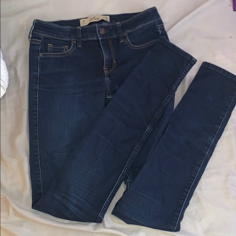 Hollister super skinny plain blue jeans W24 L33